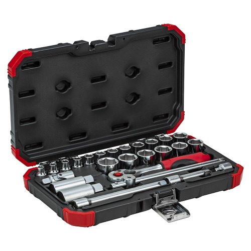 Jogo de soquete sextavado 6 a 24 mm encaixe 3/8