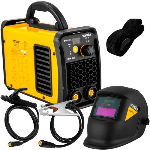 Inversora de solda 120A para eletrodo e tig com M�scara de auto escurecimento - IM 125  110V/220V