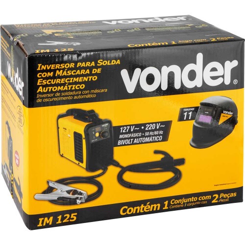 Inversora de solda 120A para eletrodo e tig com M�scara de auto escurecimento - IM 125  110V/220V
