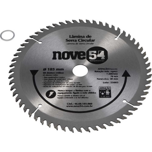 Lâmina de serra circular para madeira 185 mm 60 dentes Lâmina de serra circular para madeira 185 mm 60 dentes