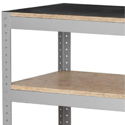 Bancada desmont�vel com 2 prateleiras e tampo em madeira osb - BM-R