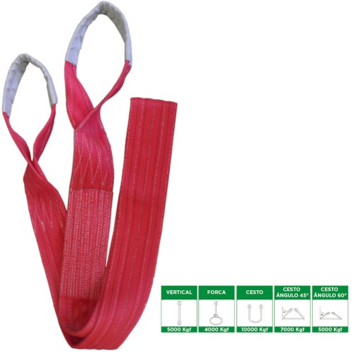 Cinta sling para eleva��o de carga 5T com 8 metros