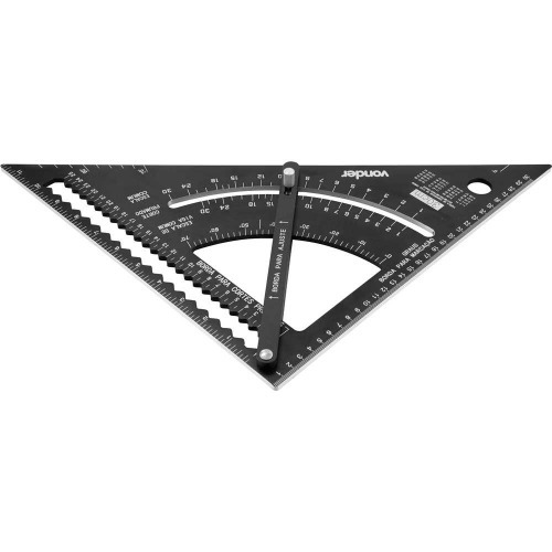 Esquadro triângular de alumínio 300 mm com goniômetro Esquadro triângular de alumínio 300 mm com goniômetro