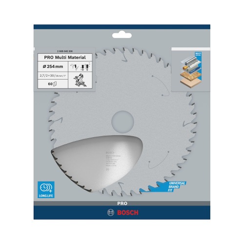 Disco de serra circular 254 mm x 30 mm 60 dentes - PRO Multi Disco de serra circular 254 mm x 30 mm 60 dentes - PRO Multi