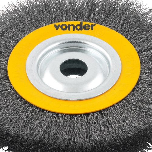 Escova de a�o circular ondulada 6 x 1 x 3/4