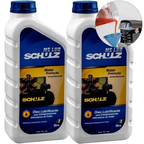 Kit �leo lubrificante mineral para compressores 2 Litros - MS LUB