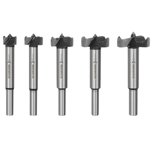 Jogo de broca forstner para madeira 15 a 35 mm com 5 peças - BOM-5029 Jogo de broca forstner para madeira 15 a 35 mm com 5 peças - BOM-5029