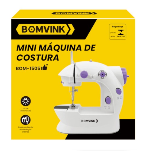 Mini maquina de costura port�til el�trica com pedal - BOM-1505  110V/220V