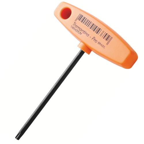 Chave hexalobular T25 x 100 mm cabo T aço cromo vanádio Chave hexalobular T25 x 100 mm cabo T aço cromo vanádio