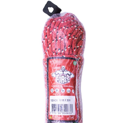 Corda multifilamento tran�ada 8 mm x 30 m cores sortidas - 253
