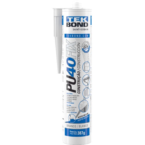 Adesivo multiuso em poliuretano 280ml 387g - PU40FIX