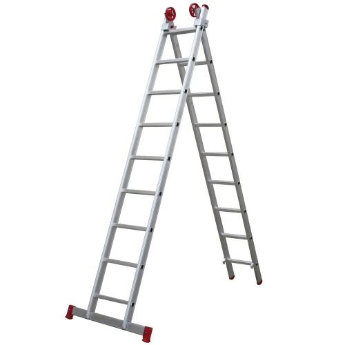 Escada de alumínio extensível 2,68 x 4,30 m 2 x 9 degraus - ESC0618 Escada de alumínio extensível 2,68 x 4,30 m 2 x 9 degraus - ESC0618