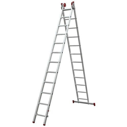 Escada de alum�nio extens�vel 3,52 x 5,98 m 2 x 12 degraus - ESC0621