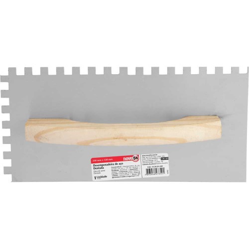 Desempenadeira de a�o dentada 250 x 120 mm