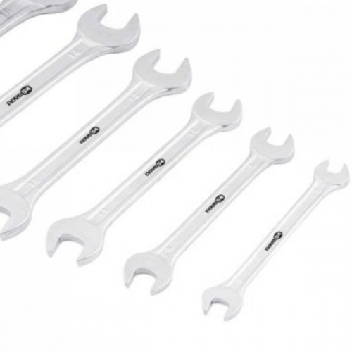 Jogo de chave fixa 6 a 17 mm 6 peças com suporte plástico Jogo de chave fixa 6 a 17 mm 6 peças com suporte plástico