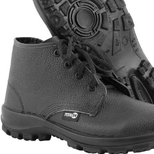 Botina monodensidade couro com cadarço biqueira de aço - BCN 0038 Botina monodensidade couro com cadarço biqueira de aço - BCN 0038