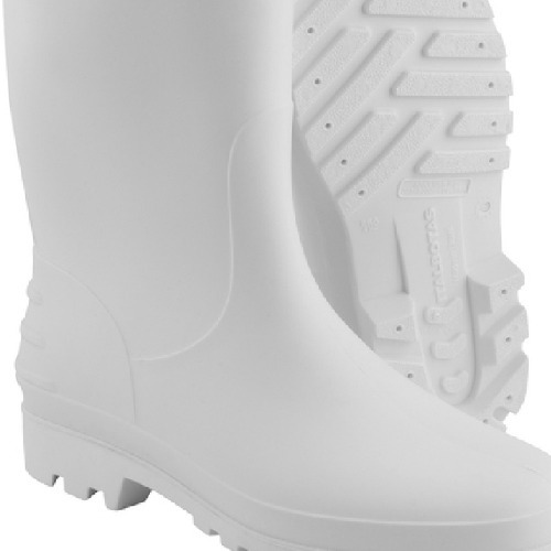 Bota em pvc cano m�dio branca
