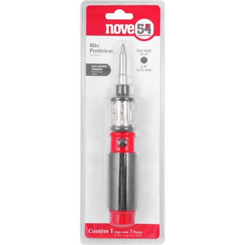 Jogo de bits com cabo extensor 7 peças encaixe sextavado 1/4 Jogo de bits com cabo extensor 7 peças encaixe sextavado 1/4