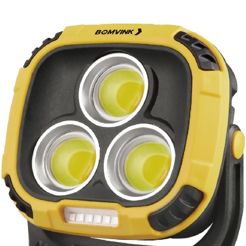 Lanterna a bateria com base magn�tica COB + 6 Leds - BOM-4506