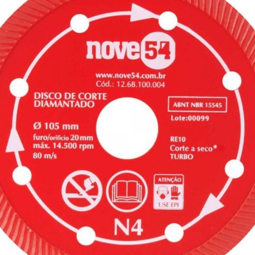 Disco diamantado turbo 105 mm - N4