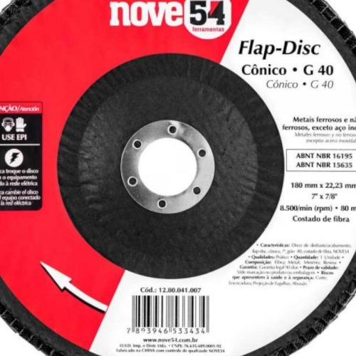 Disco de lixa flap disc flap-disc c�nico 7