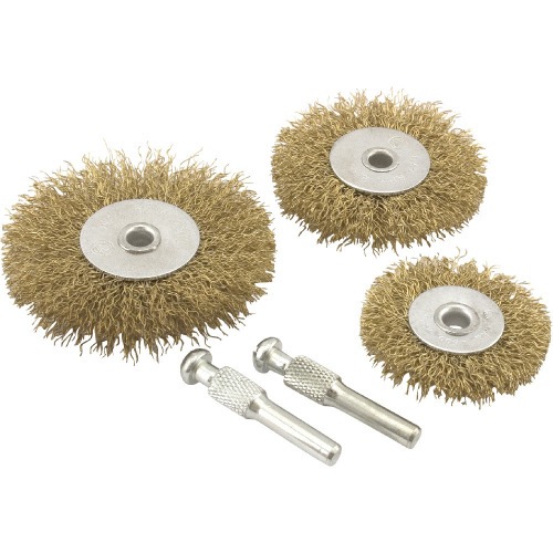 Jogo de escovas de a�o circular com 3 pe�as