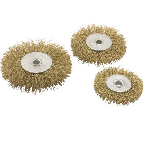 Jogo de escovas de a�o circular com 3 pe�as