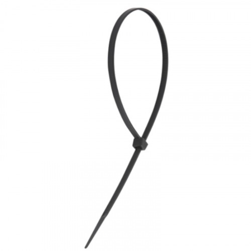 Abra�adeira de nylon preta 2,5 mm x 200 mm com 100 pe�as