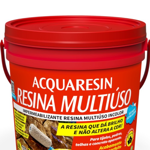 Impermeabilizante l�quido resina acr�lica multiuso 18L incolor - ACQUARESIN