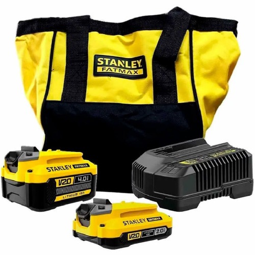 Kit 2 Baterias 20V 2Ah e 4Ah + Carregador e Bolsa- SCB224CK  110V/220V