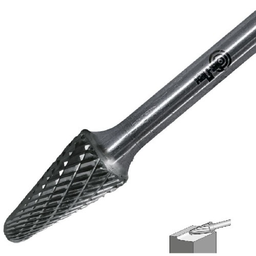 Lima rotativa endurecida c�nica redonda 10 x 25 mm haste 6 mm - 23.222