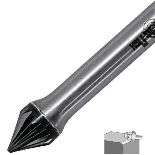 Lima rotativa endurecida c�nica 10 x 10 mm haste 6 mm - 23.276