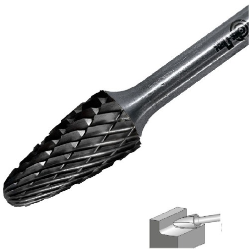 Lima rotativa endurecida em arvore 10 x 29 mm haste 6 mm - 23.204 Lima rotativa endurecida em arvore 10 x 29 mm haste 6 mm - 23.204