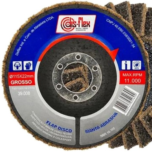 Disco de lixa flap disc manta abrasiva 4.1/2 Disco de lixa flap disc manta abrasiva 4.1/2