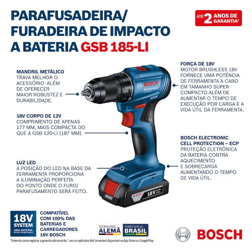 Furadeira Parafusadeira de impacto 1/2