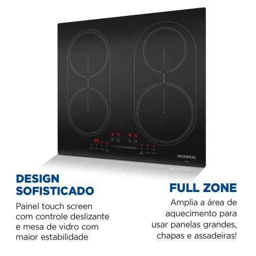 Cooktop de indu��o 4 bocas 7000W display digital touch - CTI-03  220V