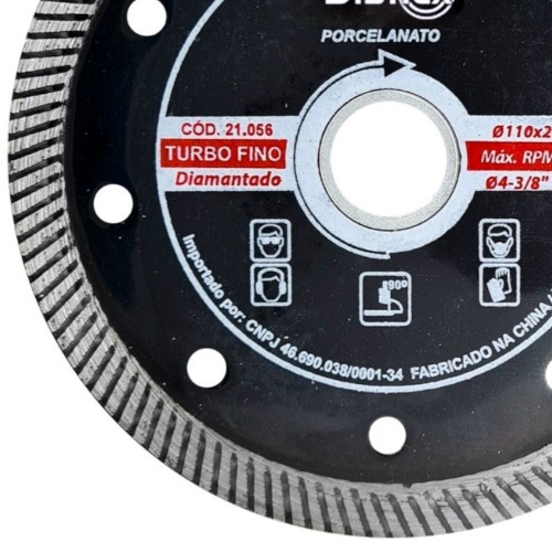 Disco diamantado turbo 110 mm para cer�mica e porcelanato - 21.056