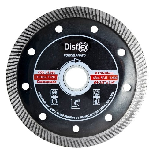 Disco diamantado turbo 110 mm para cer�mica e porcelanato - 21.056