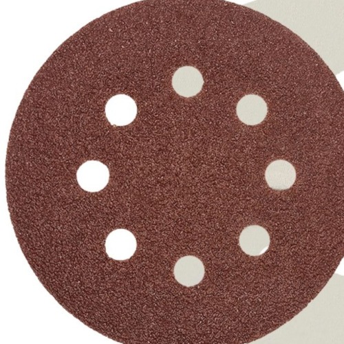 Disco de lixa com pluma 125 mm 8 furos gr�o 150 com 10 pe�as - 08.025