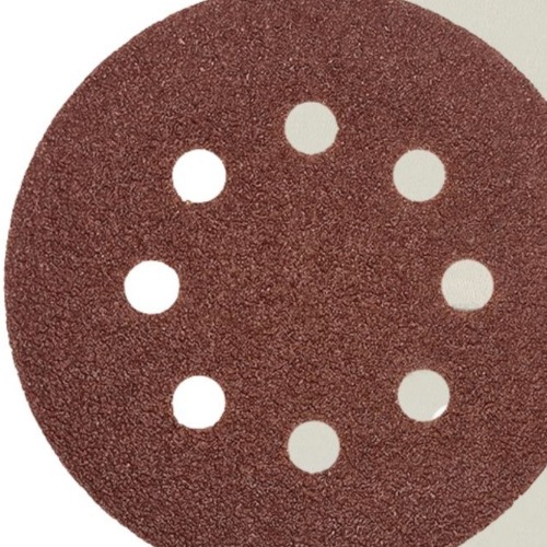 Disco de lixa com pluma 125 mm 8 furos gr�o 220 com 10 pe�as - 08.044