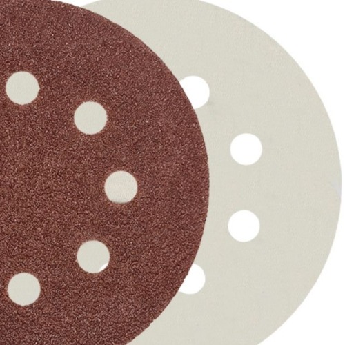 Disco de lixa com pluma 125 mm 8 furos gr�o 40 com 10 pe�as - 08.020