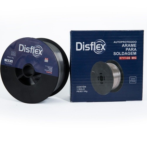 Arame para solda mig 0,8 mm rolo 1 kg uso sem g�s - E71T-GS