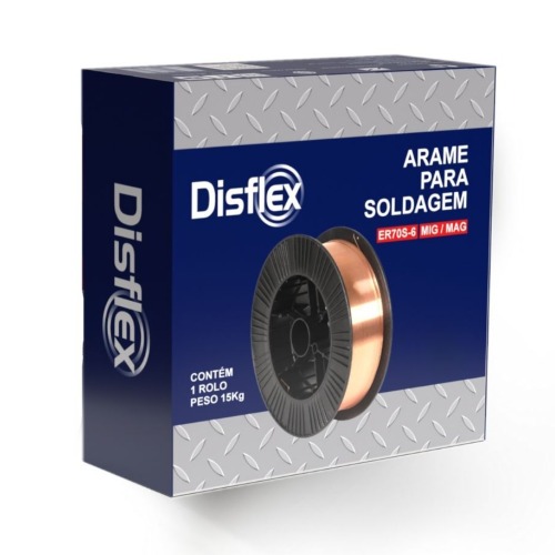 Arame para solda mig 0,8 mm rolo 15 kg - ER70S-6 Arame para solda mig 0,8 mm rolo 15 kg - ER70S-6
