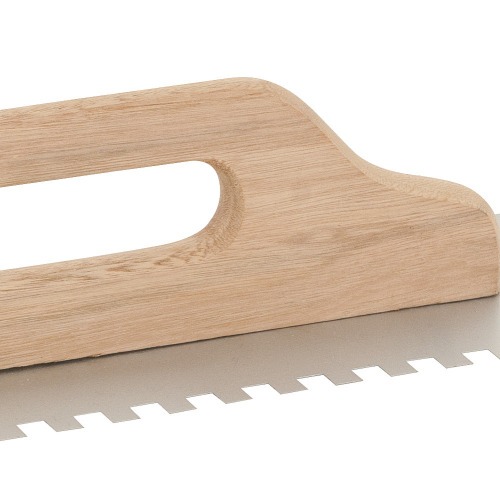 Desempenadeira de a�o dentada 120 x 480 mm cabo de madeira