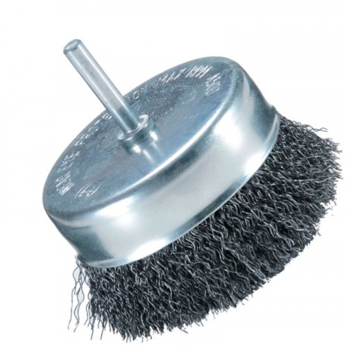 Escova de a�o tipo copo arame ondulado 1.1/2