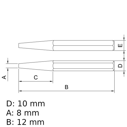 Saca-pinos c�nico 5 mm - 44470/105