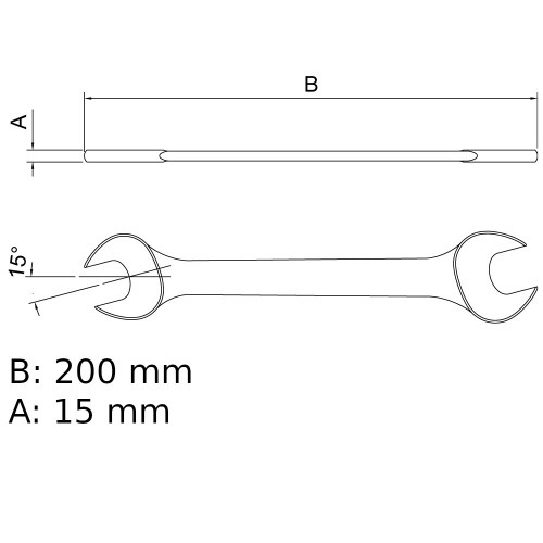 Chave fixa 1/4 x 5/16