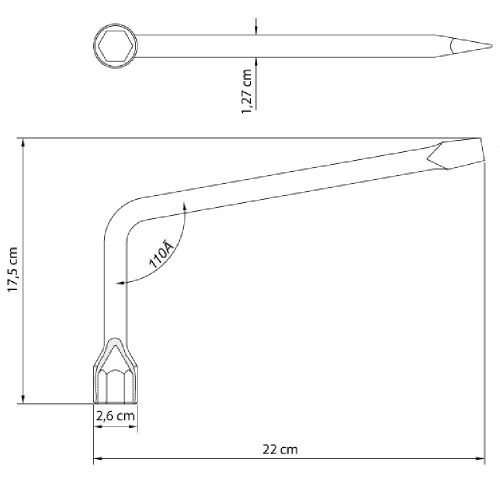 Chave de roda 17 mm em Chave de roda 17 mm em