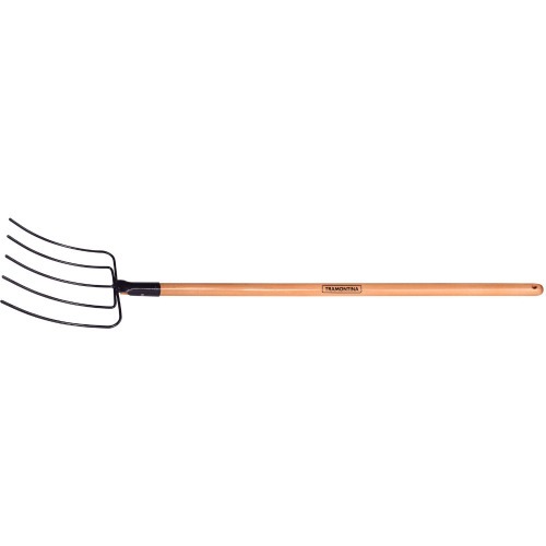 Forcado reto de arame 5 dentes cabo de madeira 120 cm - 77144554 Forcado reto de arame 5 dentes cabo de madeira 120 cm - 77144554