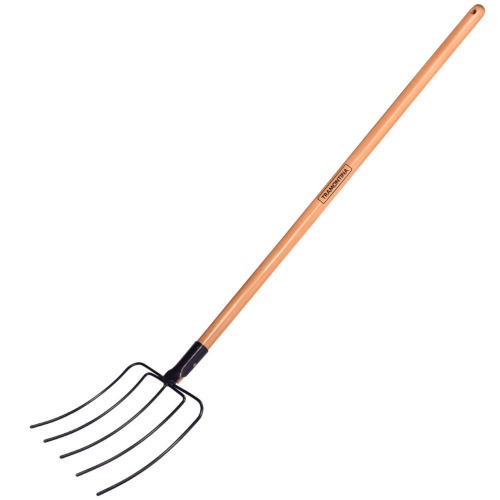 Forcado reto de arame 5 dentes cabo de madeira 120 cm - 77144554 Forcado reto de arame 5 dentes cabo de madeira 120 cm - 77144554